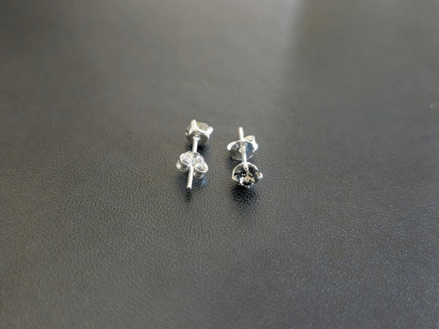 Boucles d'oreilles, cristal 4mm Dark Grey