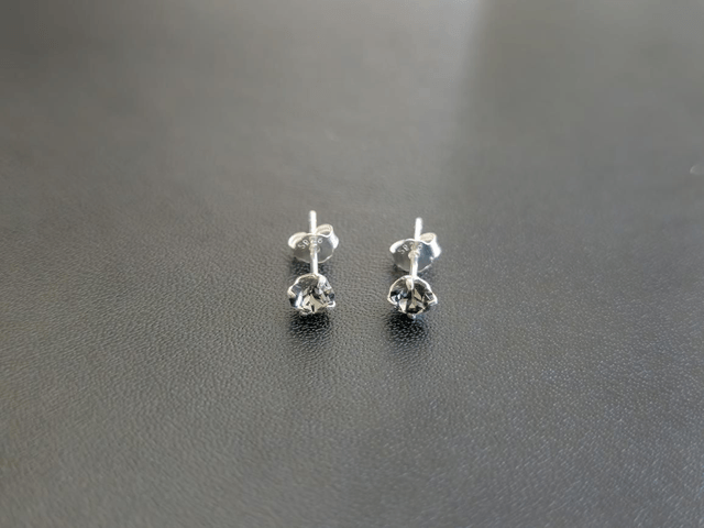 Boucles d'oreilles, cristal 4mm Dark Grey